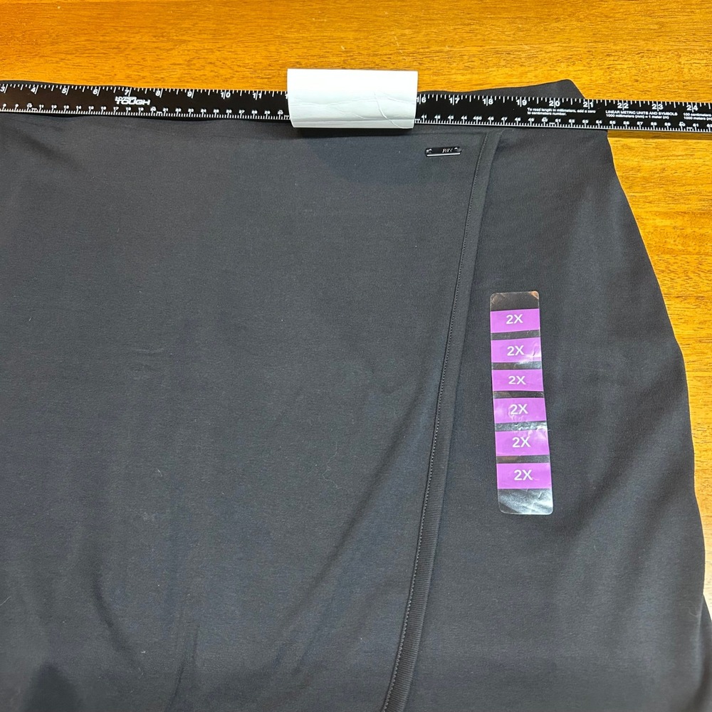 Jones New York Signature Faux Wrap Skort Jones Black Plus Size 2X 10795730-022 - Picture 5 of 12